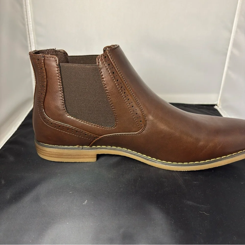 Deer Stags “Mikey” Dark Brown Chelsea Boots | Men’s 10.5 M | Slip-On Dress Boots